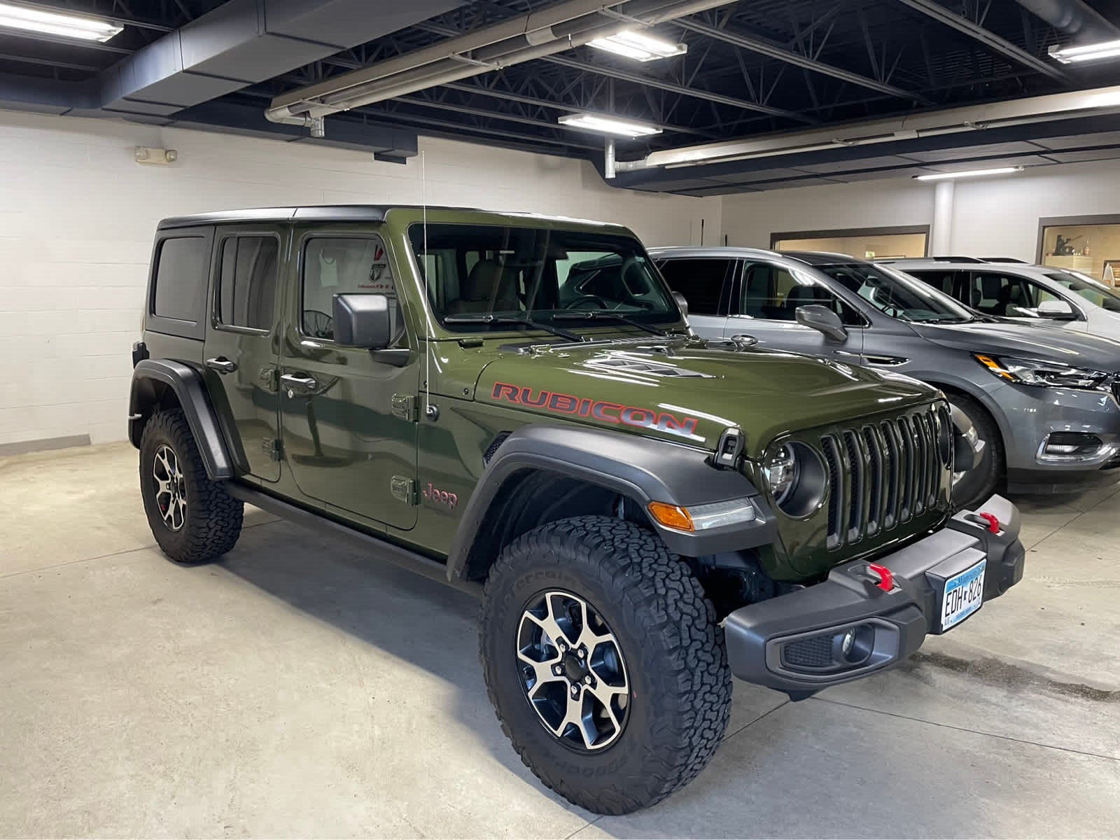 Certified 2021 Jeep Wrangler Unlimited Rubicon with VIN 1C4HJXFG9MW502859 for sale in New Ulm, Minnesota